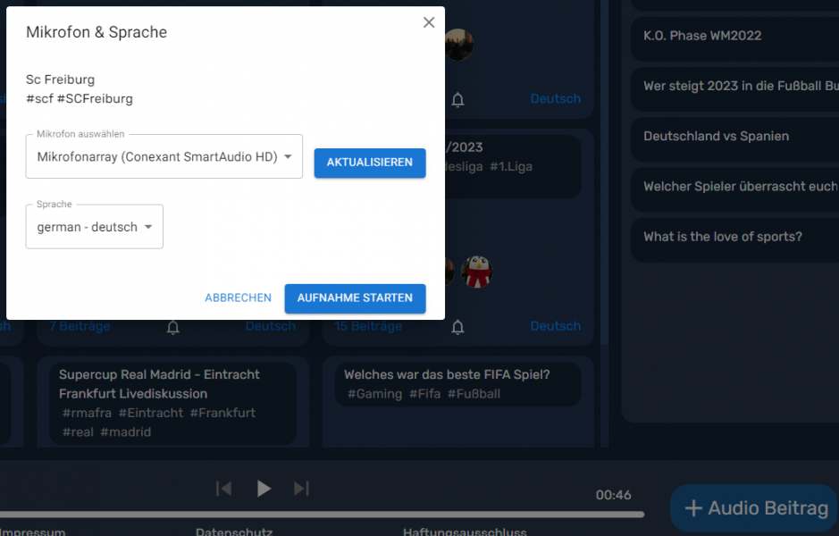Audio Beitrag Audio Beitrag